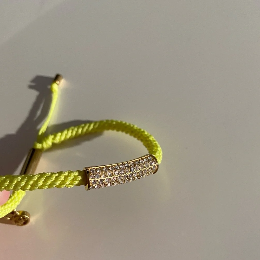 Michael Kors Yellow Macrame Pave Bracelet